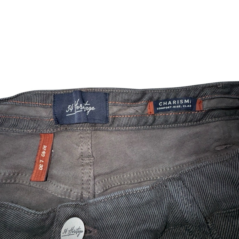 34 Heritage Charisma Brown Diagonal Denim Jeans Men's 40x30 - Picture 3 of 11